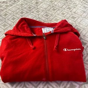 Red Champion zip up